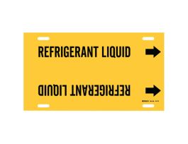 Refrigerant Liquid Pipe Marker, 8" H x 16" W, Fits Pipes 6" Dia. Thru 7.875" Dia.