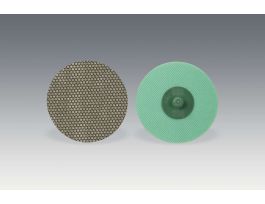 3M™ Roloc™ Flexible Diamond Disc 6234J, M250, TR, Green, 3 in, Die R300V, 5 ea/Case