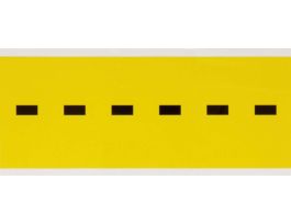 Repositionable Vinyl 3 in Black on Yellow, Letters - Card of 6 Labels
