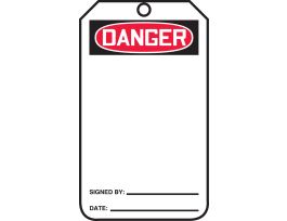 Safety Tags, 5 3/4" x 3 1/4", DANGER (BLANK), (BACK) DO NOT REMOVE THIS TAG, PF-CARDSTOCK, 25/PK