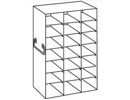 Upright Freezer Rack for 25-Place Slide Boxes, 3 x 7 Array