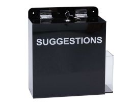 Suggestion Box, White on Black