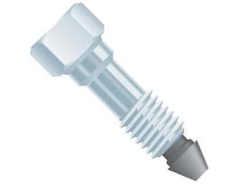 VHP Reusable Fitting, Long, SS/Pk, 1/16" OD Tubing, 10-32 Coned, 1/4" Hex; 1/Ea