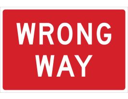 Wrong Way Sign, 24" H x 36" W x 0.090" D, Aluminum