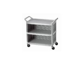 Utility Cart, 3 Shelf, with 300 lbs capacity, enclosed on three sides