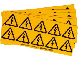 NFPA Label: Vinyl, Black on Yellow, 2" H x 2" W