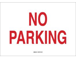 No Parking Sign, 7" H x 10" W x 0.1" D, Fiberglass