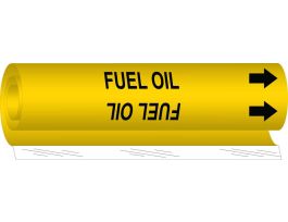 Fuel Oil Pipe Marker, 9" H x 8" W, Fits Pipes 1.5" Dia. Thru 2.375" Dia.