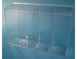 DISPENSER 4 CMPRTMTS ACRYLC