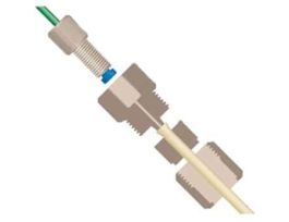 Peristaltic Tubing Adapter, Large Bore, PEEK/ETFE, 0.070" Bore, 0.25" OD x 0.10 to 0.15" ID; 2/PK