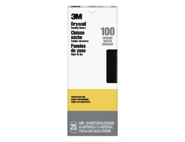 3M™ Drywall Sanding Sheet 99432NA, 4 3/16 in x 11 1/4 in, 100 grit, 25 shts/pk, 10 pks/cs