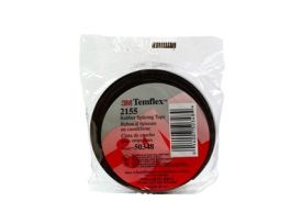 3M™ Temflex™ Rubber Splicing Tape 2155, Variable Width x 22 ft, Black