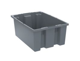 TOTE NEST & STACK 19-1/2X13-1/2X8 GRAY