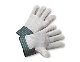 SPLIT COWHIDE LEATHER PALM GLOVE LG