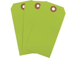 Blank Write-On Tags, 4.25" H x 2.125" W, Cardstock, Fluorescent Green 1000/PK