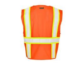 VEST HI VIS 100% POLYESTER MESH OR 2-X