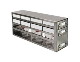 Upright Freezer Drawer Rack, 2 Drawers for 8 Boxes & 1 Drawer for Bottles