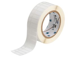 Chemical Resistant Cryogenic Polypropylene Labels with Vial Top for 3" Core Printers - 0.375" x 1" x 0.375" Dia