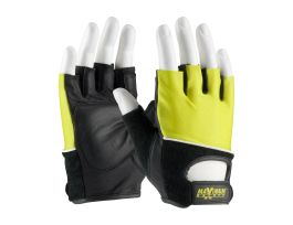 Lifting Gloves w/Reinforced Padded Leather Palm, Cotton Terry Back