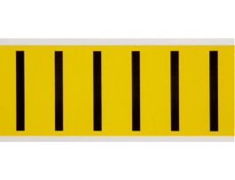Repositionable Vinyl 3 in Black on Yellow, Letters I Card of 6 Labels