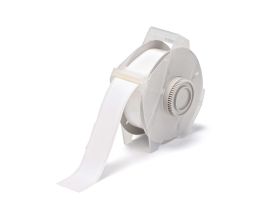 All Weather Permanent Adhesive Vinyl Label Tape for GlobalMark Printer - 1.125" White