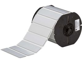 B30 Series Raised Profile Rectangular Labels 1 in H x 4 in W Silver 300/RL