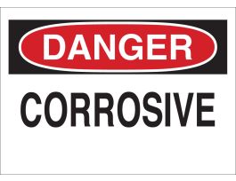 DANGER Corrosive Sign, 10" H x 14" W x 0.06" D, Polystyrene