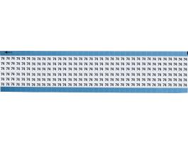Numerical Wire Markers Permanent Adhesive Vinyl 0.75 in H Legend: 74, 1800 Total