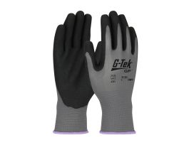 G-Tek GP, 13G Gray Nylon Shell, Black Nitrile MicroSurface Grip