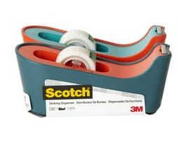 Scotch® Tape Dispenser C18-MX, Two Color Combinations, 0.75 in x 350 in (19 mm x 8.89 m), Roll of Tape Included