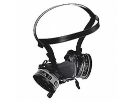 North 5500 Series half mask with (2) N75001 OV cartridges. Size large.