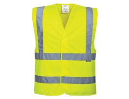 BRACE VEST HI-VIS TWO BAND PE YL SMALL/M