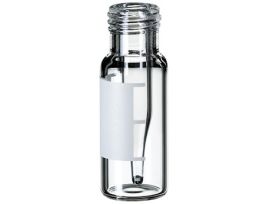 Vial, 0.35 mL, Glass with Fused Insert and Label, 9 mm Short Thread; 1000/pk