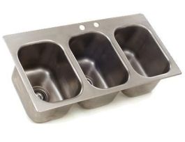 SINK LAB SELF RIM 3BOWL 16 X 19 X 13.5