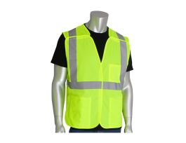 Class 2 Mesh Breakaway Vest, 3 Pkts H&L Closure, 2in. Tape