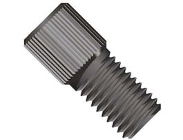 Super Flangeless Nut, Standard Knurl, Black PEEK, 3/16" OD Tubing, 5/16-24 Flat Bottom; 10/PK