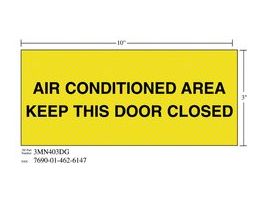 3M™ Diamond Grade™ Ventilation Sign 3MN403DG, "AIR…DOOR CLOS", 10 in x 3 in, 10/Package