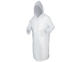 SQUALL .20MM SIN PLY PVC49"" COAT W/DET HOOD CLR