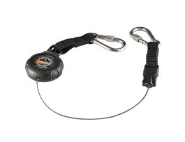 3000 Standard Black Retractable Dual SS Carabiner - 1lb