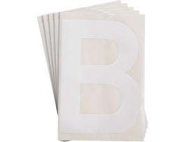 ToughStripe® Floor Marking Polyester 8 in Label Letter B White 20/PK