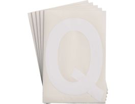 ToughStripe® Floor Marking Polyester 8 in Label Letter Q White 20/PK