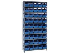 12IN X 36IN X 75IN 45 BLUE BINS 6IN