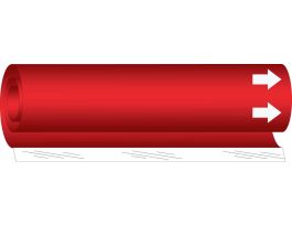 Blank Pipe Marker with Arrow, 8" H x 5" W, Fits Pipes 0.5" Dia. Thru 1.375" Dia.