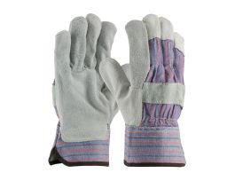 West Chester Split Cowhide Palm, Rubberized Safety Cuff, Ladies ,