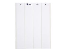 LaserTab Polyester Lbls 0.375 in H x 1.875 in W White 50/PK