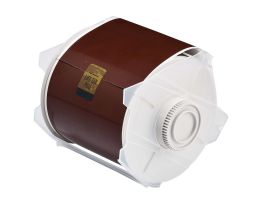 GlobalMark High Performance Polyester Labels 4 in W x 100 ft L Brown