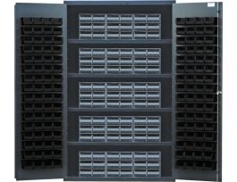 CABINET W/BK BIN AND 90 DRAWERS STL 48IN