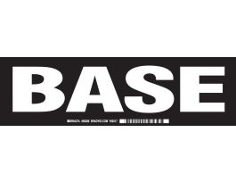 BASE Label, White on Black, 3.5" H x 12" W x 0.006" D