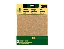 3M™ Aluminum Oxide Sandpaper Coarse, 9003NA, 9 in x 11 in, 4/pk