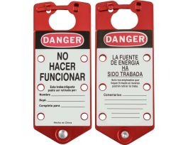 Labeled Group Lockout Hasps, Red, Pack/5